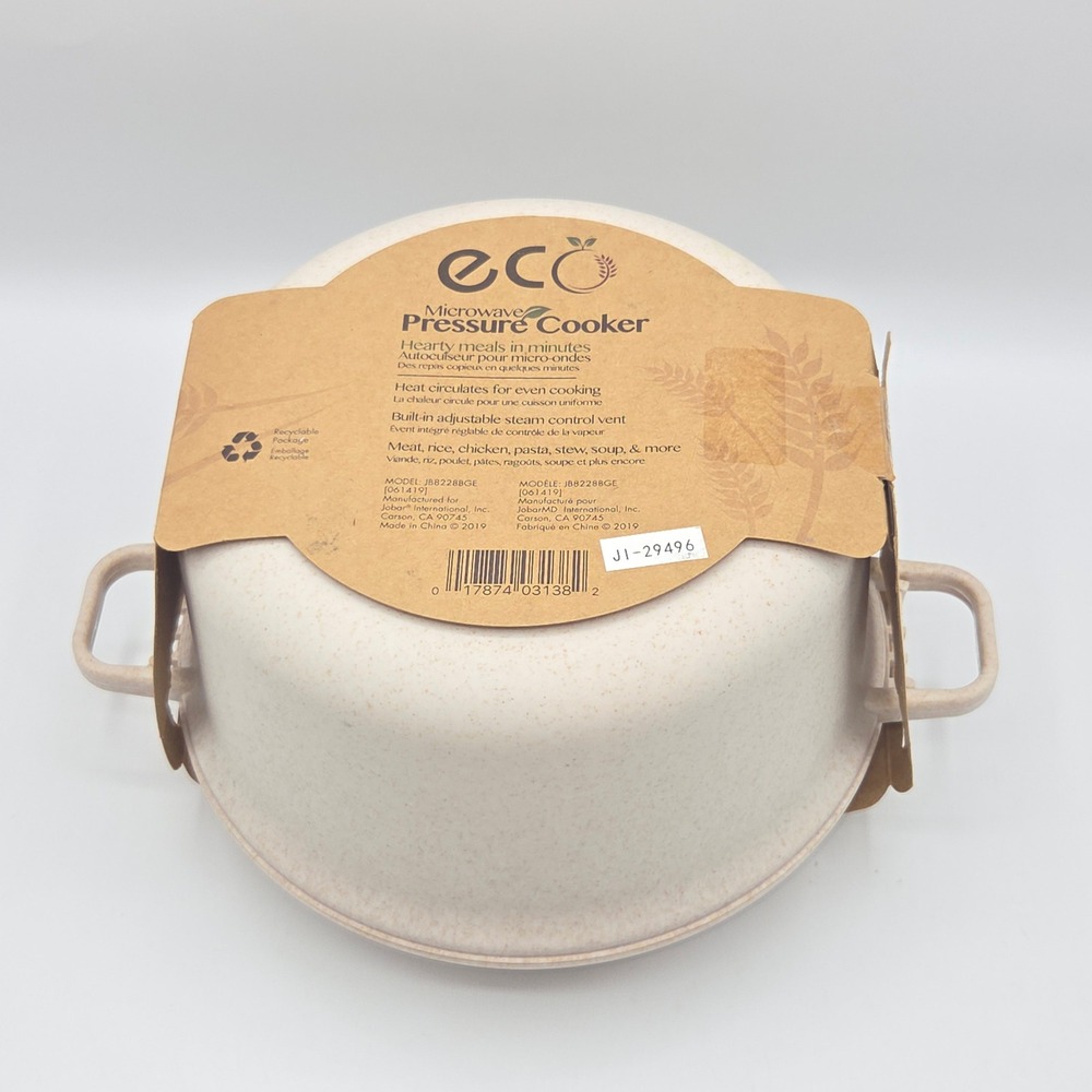 Eco Friendly Microwave Pressure Cooker 2.5Qt Wheat Straw Beige Fast Cookware NEW - Picture 8 of 11